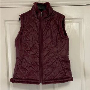 Burgundy Quilted Women's Vest M